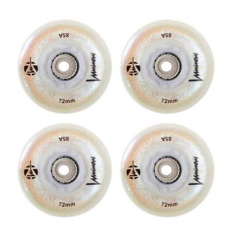 Wheels - Luminous LED 72mm/85a - Nacre (4 pcs.) Inline Skate Wheels - Photo 1