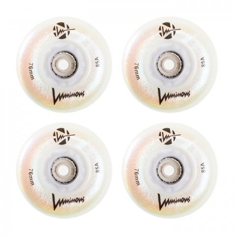 Wheels - Luminous LED 76mm/85a - Nacre (4 pcs.) Inline Skate Wheels - Photo 1
