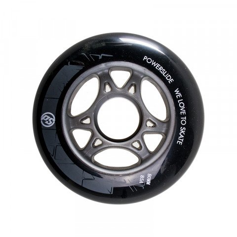 Special Deals - Powerslide Phuzion Wheels 80mm/85A - Czarne (1 szt.) Inline Skate Wheels - Photo 1
