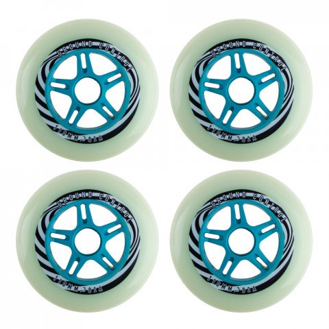 Wheels - Ground Control 110mm/82a Glow - Turquoise (6 pcs.) Inline Skate Wheels - Photo 1
