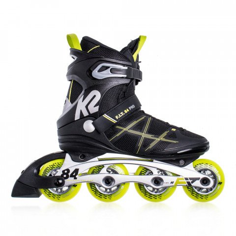 Skates - K2 F.I.T. 84 Pro - Black/Yellow Inline Skates - Photo 1