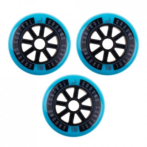 Wheels - Ground Control FSK 110mm/85a - Turquoise/Black (3) Inline Skate Wheels - Photo 1