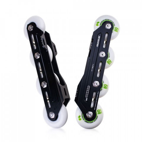 Frames - Powerslide Combat Rocker 4x80 260mm X Undercover Earth 80mm/88a X Abec 5 - Complete Inline Skate Frames - Photo 1