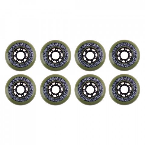 Wheels - Mushroom Blading Scribbles 80mm/87a (8 pcs.) Inline Skate Wheels - Photo 1