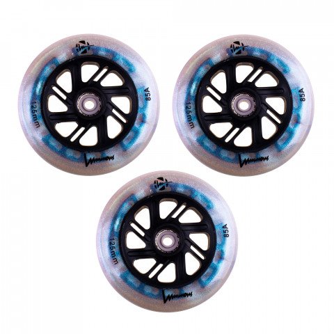 Wheels - Luminous LED 125mm/85a - Black Pearl (3 pcs.) Inline Skate Wheels - Photo 1