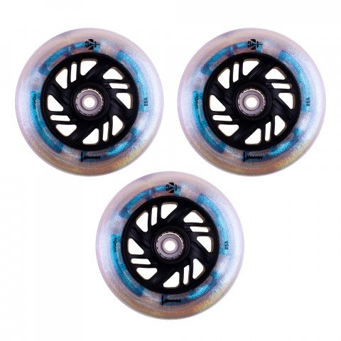 Wheels - Luminous LED 110mm/85a - Black Pearl (3 pcs.) Inline Skate Wheels - Photo 1