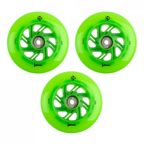 Wheels - Luminous LED 110mm/85a - Green Apple/Glow (3 pcs.) Inline Skate Wheels - Photo 1