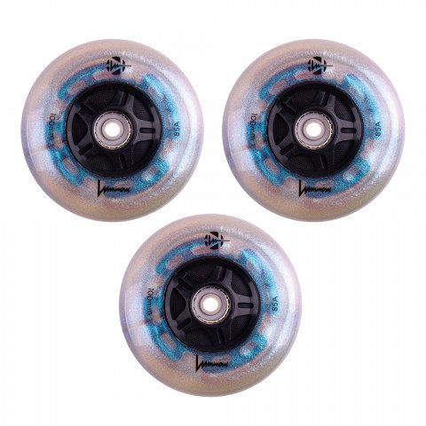 Wheels - Luminous LED 100mm/85a - Black Pearl (3 pcs.) Inline Skate Wheels - Photo 1