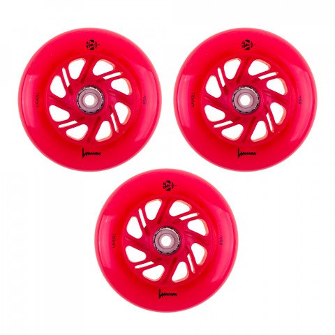 Wheels - Luminous LED 110mm/85a - Red (3 pcs.) Inline Skate Wheels - Photo 1