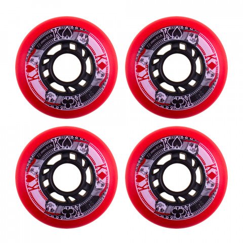 Wheels - FR Street Kings 72mm/85a - Red (4 pcs.) Inline Skate Wheels - Photo 1