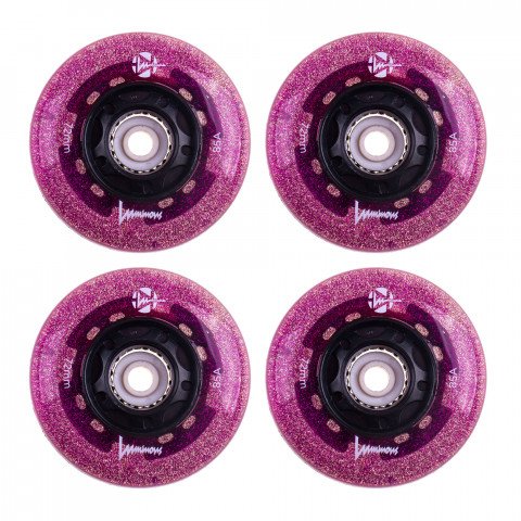 Wheels - Luminous LED 72mm/85a - Purple Haze (4 pcs.) Inline Skate Wheels - Photo 1