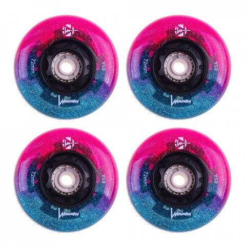 Wheels - Luminous LED 72mm/85a - Galaxy (4 pcs.) Inline Skate Wheels - Photo 1