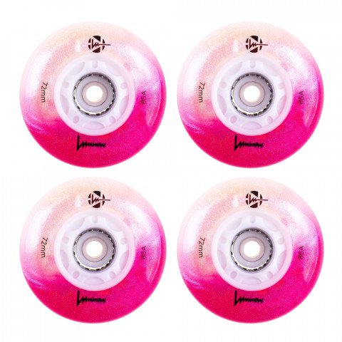 Wheels - Luminous LED 72mm/85a - Cotton Candy (4 pcs.) Inline Skate Wheels - Photo 1