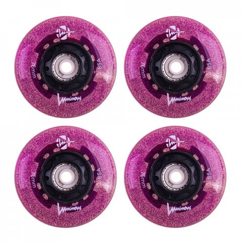 Wheels - Luminous LED 76mm/85a - Purple Haze (4 pcs.) Inline Skate Wheels - Photo 1