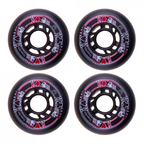 Wheels - FR Street Kings 72mm/85a - Black (4 pcs.) Inline Skate Wheels - Photo 1