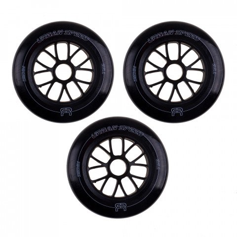 Wheels - FR Urban Speed 125mm/88a - Black (3 pcs.) Inline Skate Wheels - Photo 1