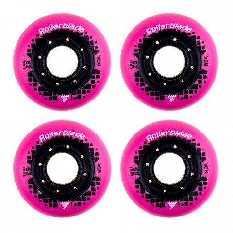 Wheels - Rollerblade Apex 62mm/80A – Pink (4 pcs.) Inline Skate Wheels - Photo 1