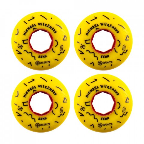 Wheels - Red Eye Michael Witzemann 55mm/90a - Yellow (4) Inline Skate Wheels - Photo 1