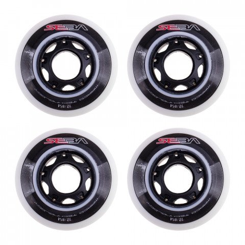 Wheels - Seba Junior 72mm/85a - Black (1 pcs.) Inline Skate Wheels - Photo 1