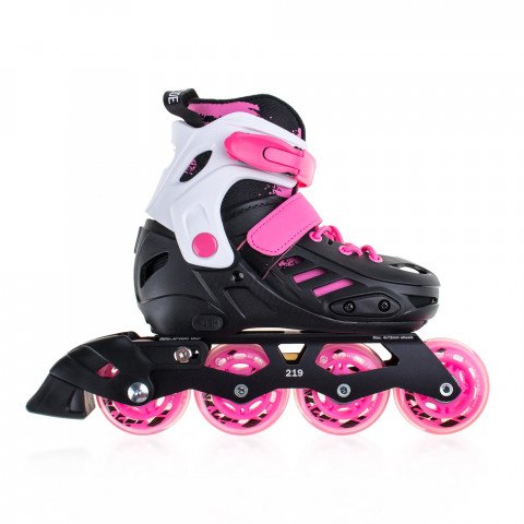 Skates - Powerslide One Khaan Junior SQD - Black/Pink Inline Skates - Photo 1