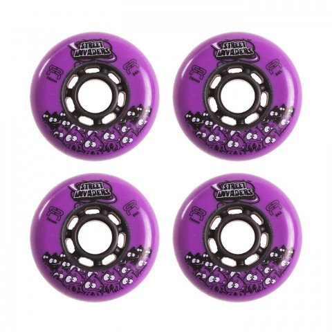 Wheels - FR Street Invaders 76mm/84a - Violet (4 pcs.) Inline Skate Wheels - Photo 1