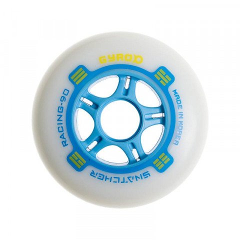 Wheels - Gyro - Snatcher 90mm/85a - Blue/Yellow Inline Skate Wheels - Photo 1