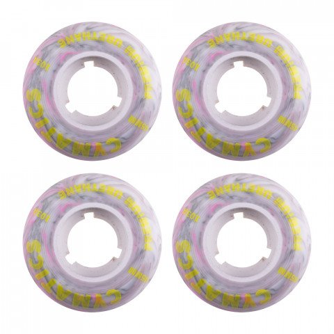 Wheels - Cymatics Aggressive 45mm/103a Grey/Pink Marbled 4 Inline Skate Wheels - Photo 1