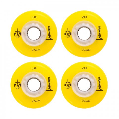 Wheels - Luminous LED 72mm/85a - Yellow (4 pcs.) Inline Skate Wheels - Photo 1
