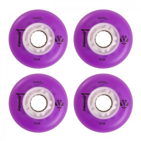 Wheels - Luminous LED 72mm/85a - Violet (4 pcs.) Inline Skate Wheels - Photo 1