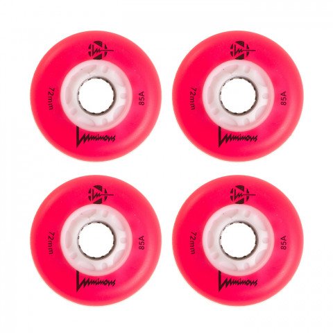 Wheels - Luminous LED 72mm/85a - Red (1 pcs.) Inline Skate Wheels - Photo 1