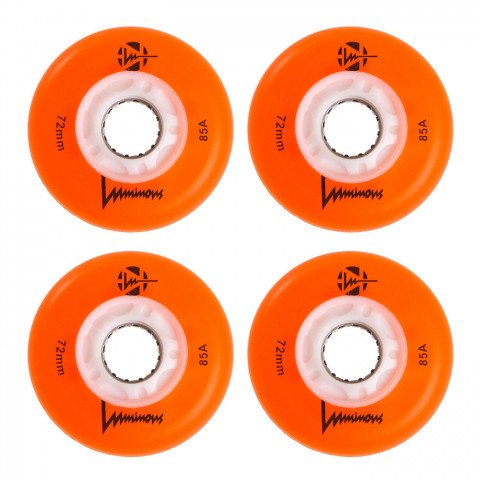 Wheels - Luminous LED 72mm/85a - Orange (4 pcs.) Inline Skate Wheels - Photo 1
