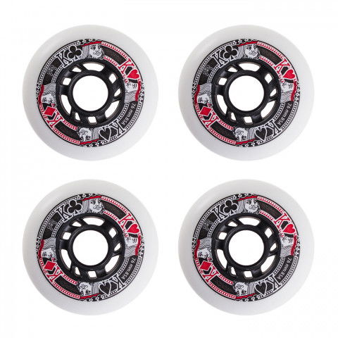 Wheels - FR Street Kings 76mm/85a - White (4 pcs.) Inline Skate Wheels - Photo 1