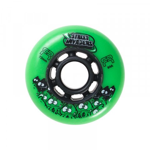 Special Deals - FR - Street Invaders 72mm/84a - Green Inline Skate Wheels - Photo 1