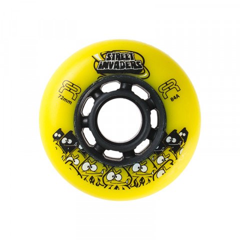 Special Deals - FR - Street Invaders 72mm/84a - Yellow Inline Skate Wheels - Photo 1