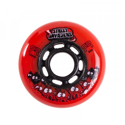 Special Deals - FR - Street Invaders 72mm/84a - Red Inline Skate Wheels - Photo 1