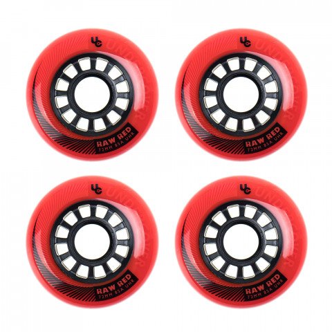 Wheels - Undercover Raw 72mm/85a - Red (4 pcs.) Inline Skate Wheels - Photo 1