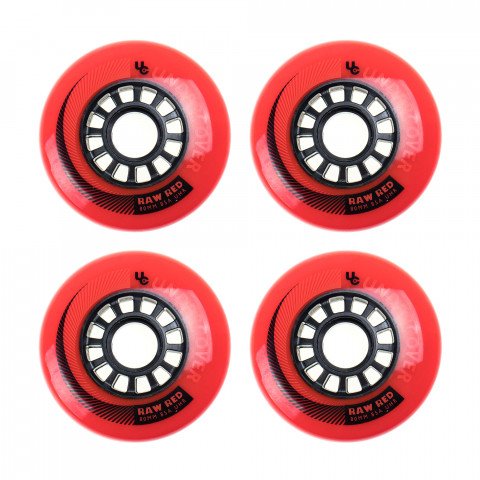 Wheels - Undercover Raw 80mm/85a - Red (4 pcs.) Inline Skate Wheels - Photo 1