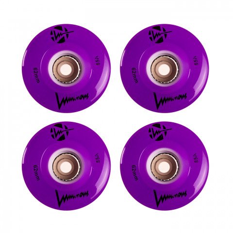 Wheels - Luminous LED Quad 62mm/85a - Violet (4 pcs.) Roller Skate Wheels - Photo 1