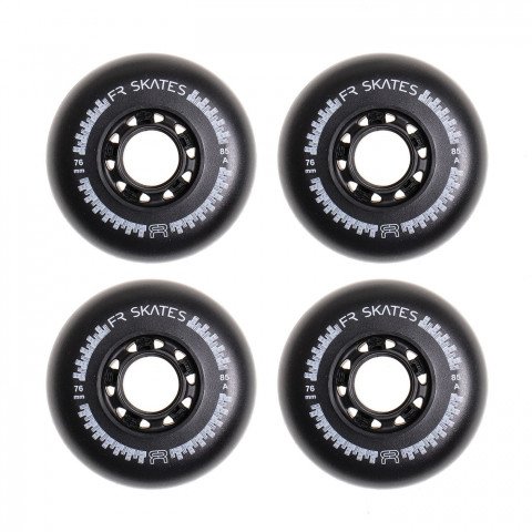 Wheels - FR Downtown 76mm/85a - Black (4 pcs.) Inline Skate Wheels - Photo 1