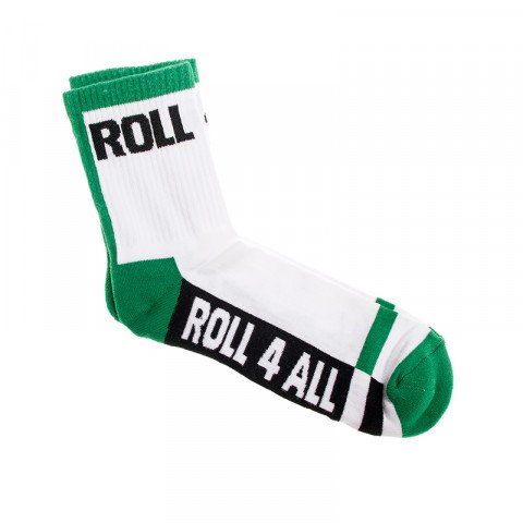 Socks - Roll4all Short Socks - Green/White Socks - Photo 1