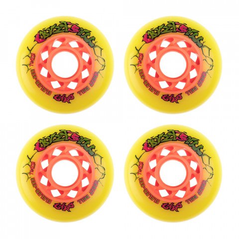 Special Deals - Gyro Crazy Ball 72mm/85a - Yellow/Orange Inline Skate Wheels - Photo 1
