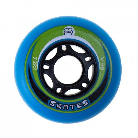 Special Deals - FR EZX 72mm/85a - Blue/Green Inline Skate Wheels - Photo 1