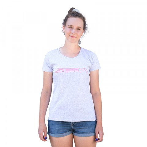 T-shirts - Seba Women T-shirt - Grey/Pink T-shirt - Photo 1