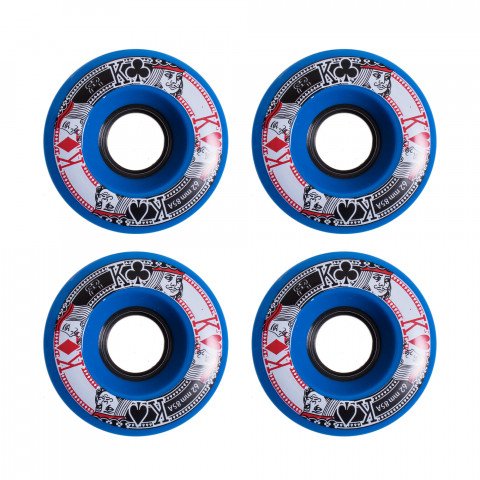 Special Deals - FR Quad Street Kings Wheel 62mm/82a - Blue (4) Roller Skate Wheels - Photo 1