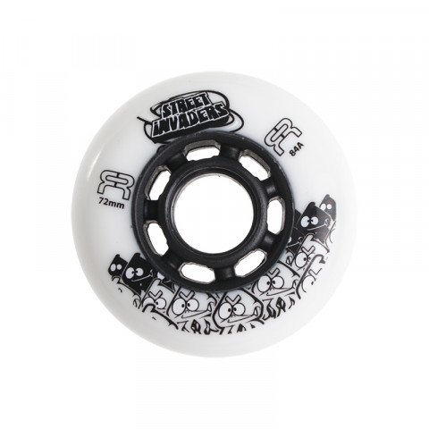 Special Deals - FR - Street Invaders 72mm/84a - White Inline Skate Wheels - Photo 1