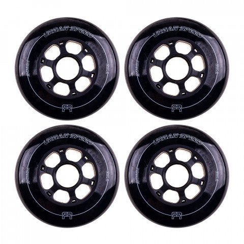 Wheels - FR Urban Speed 90mm/85a - Black (4 pcs.) Inline Skate Wheels - Photo 1