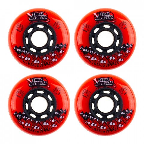Wheels - FR Street Invaders 76mm/84a - Orange (4 pcs.) Inline Skate Wheels - Photo 1
