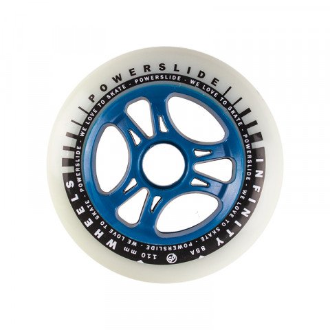 Wheels - Powerslide Infinity II 110mm/85a (1 szt.) - Niebiesko/Białe Inline Skate Wheels - Photo 1
