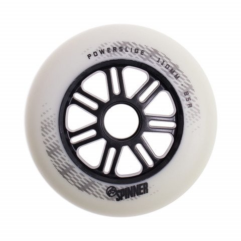 Special Deals - Powerslide - Spinner 110mm/85a Full Profile - White(1 pcs.) Inline Skate Wheels - Photo 1