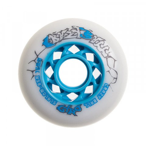 Special Deals - Gyro - Crazy Ball 76mm/85a - White/Blue Inline Skate Wheels - Photo 1